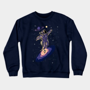 astronaut black hole Crewneck Sweatshirt